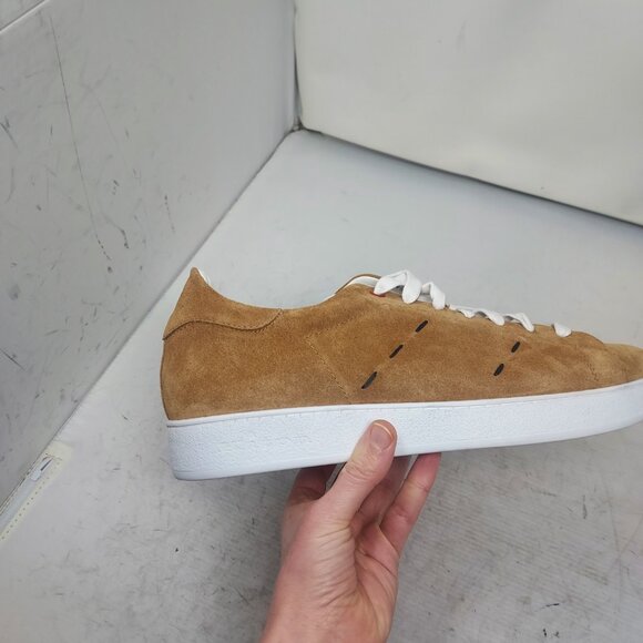 Kiton MENS Stitching Suede Low Top Brown Sneaker - Picture 4 of 13